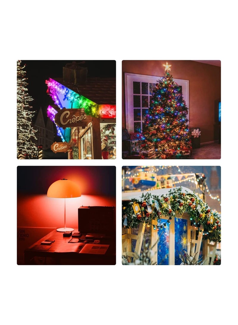 Colored Bulbs 1W E27 Lighting Bulbs 5Pcs Multicolor String Light Bulbs Globe Light Bulb for Outdoor Patio Decor Backyard Cafe Garden Party Festive Outdoor Decoration