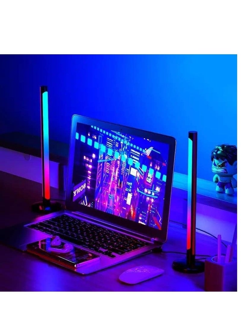 Smart RGB LED Light Bars, Ambient Lighting, Bluetooth Monitor Flow Light Bars with APP Control, Color Gaming Light Bar for TV/Room Decoration/Movie/PC