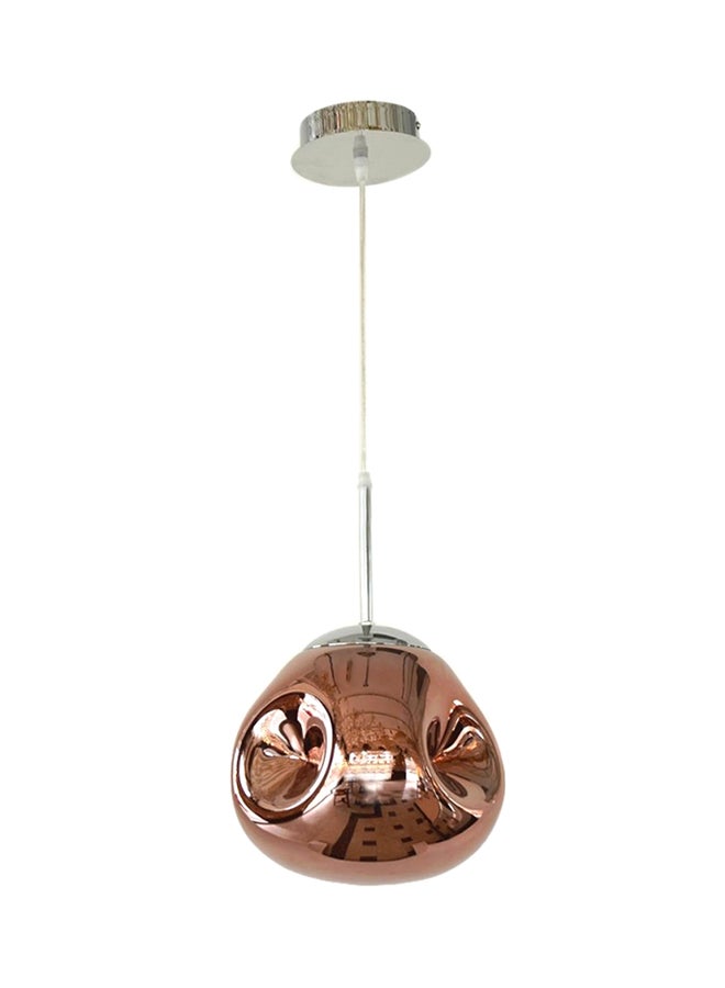 Indoor Glass Pendant Light Rose Gold/Silver 20x24cm