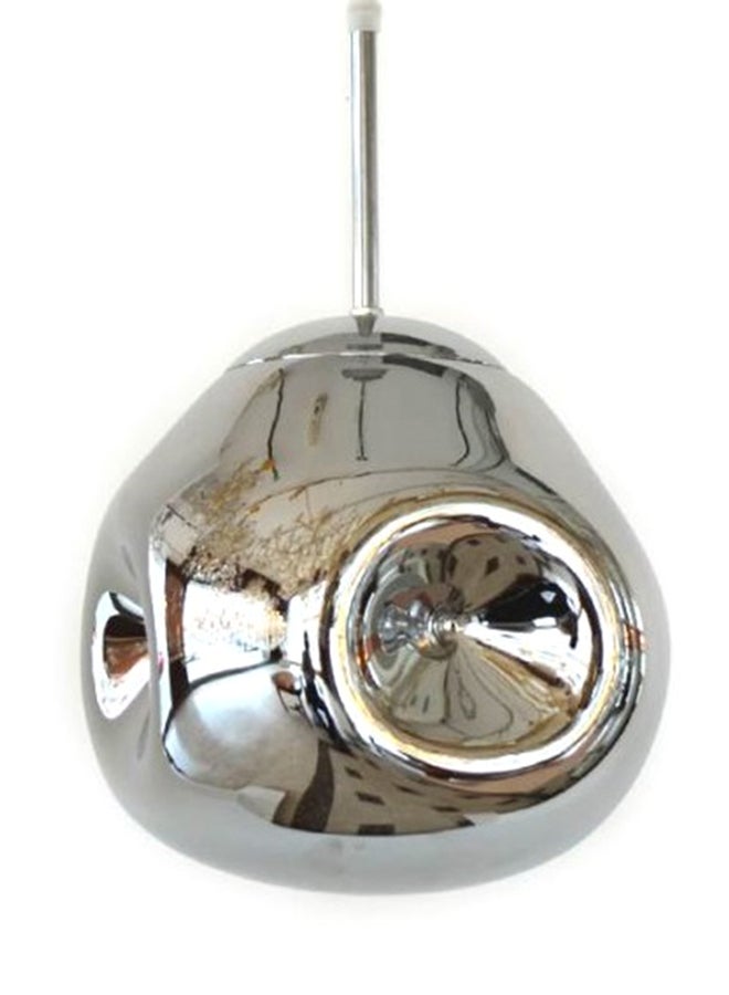 Indoor Glass Pendant Light Silver 20x24cm