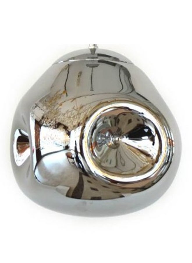 Indoor Glass Pendant Light Silver 20x24cm