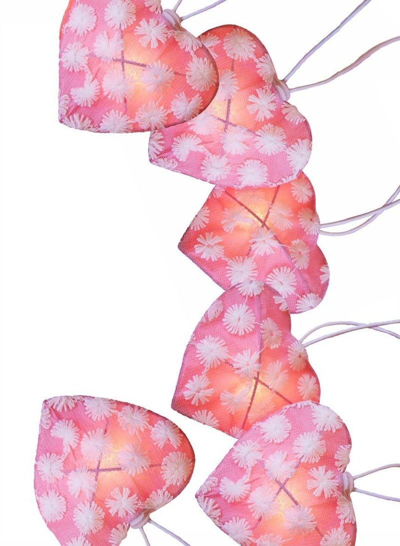 Heart-Shaped LED String Lights Light Pink 2M