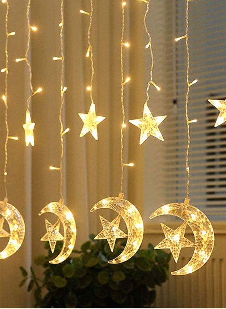 Moon Star Curtain LED Lights Ramadan Décor 2.5M