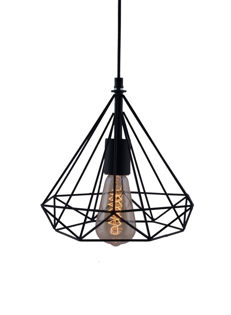 Metal Hanging Pendant Decorative Light Black