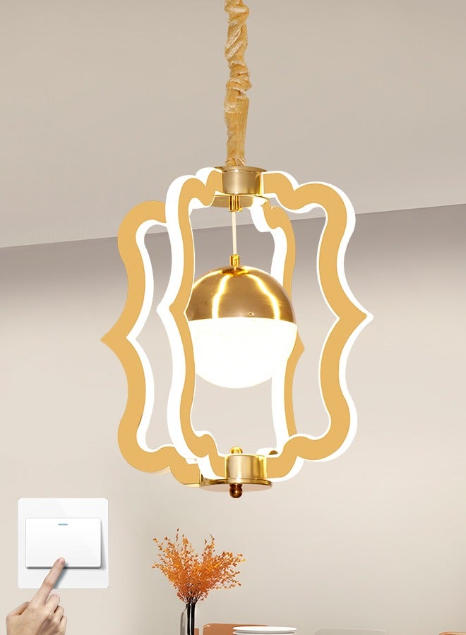YATAI Modern LED Pendant Chandelier ,100W Three-Color Dimming Modern Elegance Pendant Light Fixture ,Acrylic Hanging Pendant Lighting LED Lamp for Dining Table, Restaurant ,Kitchen