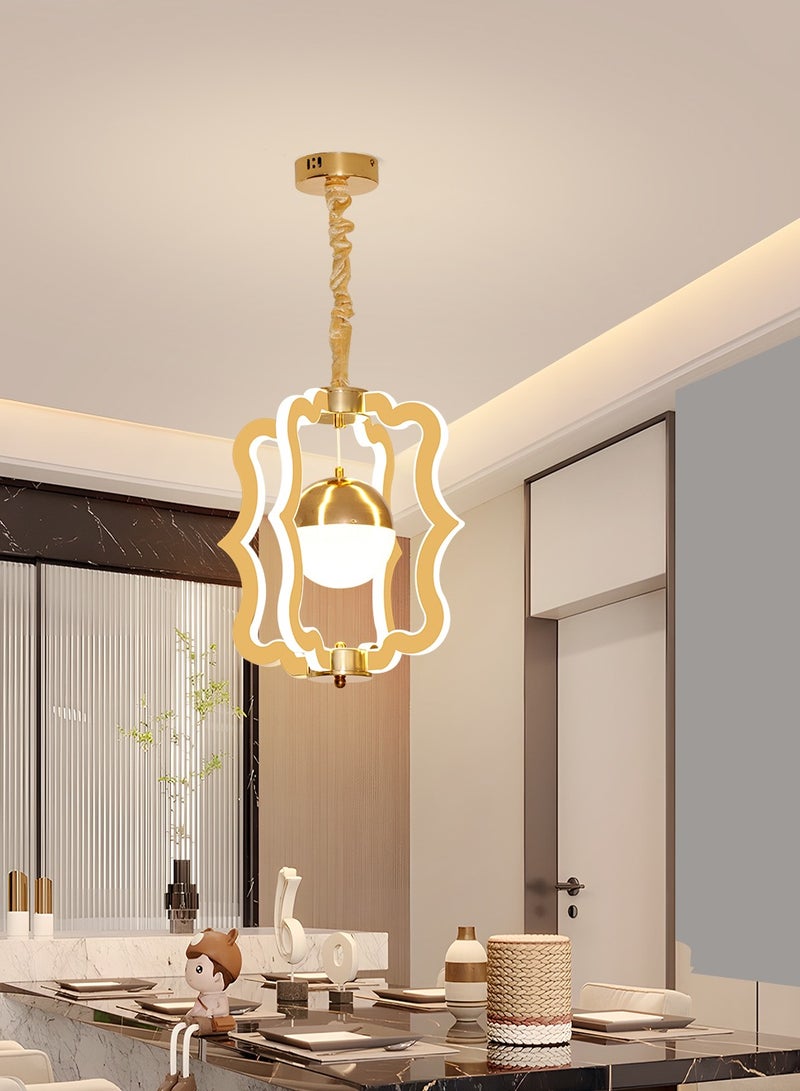YATAI Modern LED Pendant Chandelier ,100W Three-Color Dimming Modern Elegance Pendant Light Fixture ,Acrylic Hanging Pendant Lighting LED Lamp for Dining Table, Restaurant ,Kitchen