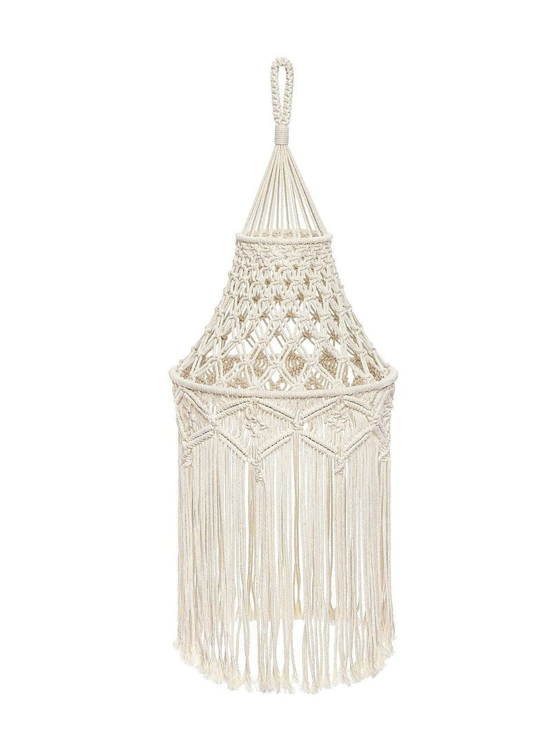 Macrame Lamp Shade Boho Hanging Pendant Light Cover Modern Office Bedroom Living Room Nursery Dorm Room Bohemian Home Decor