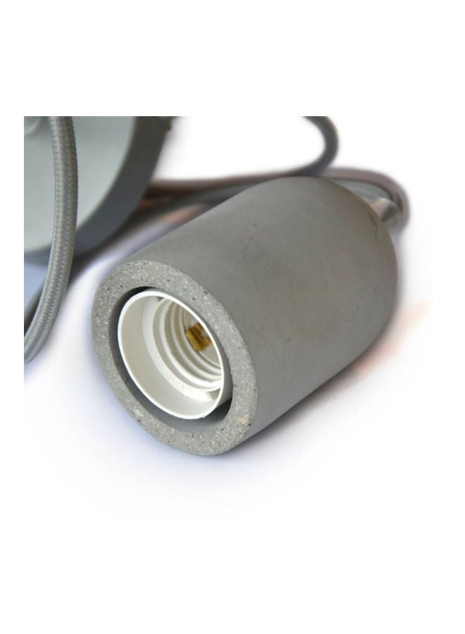 Pendant Retro Style Hanging Light Dark Grey 115cm