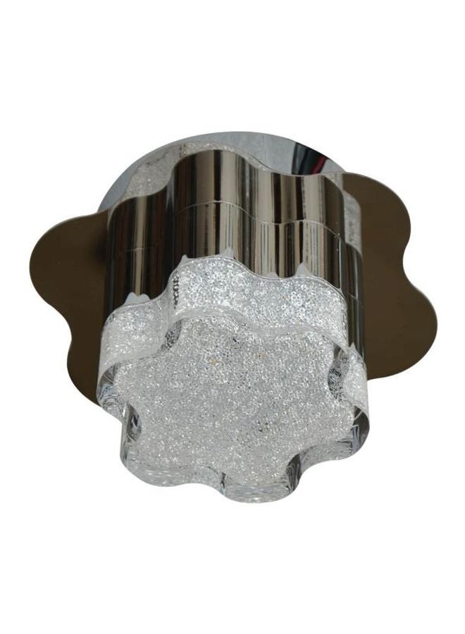 LED Crystal Ceiling Light Chrome 11x20cm