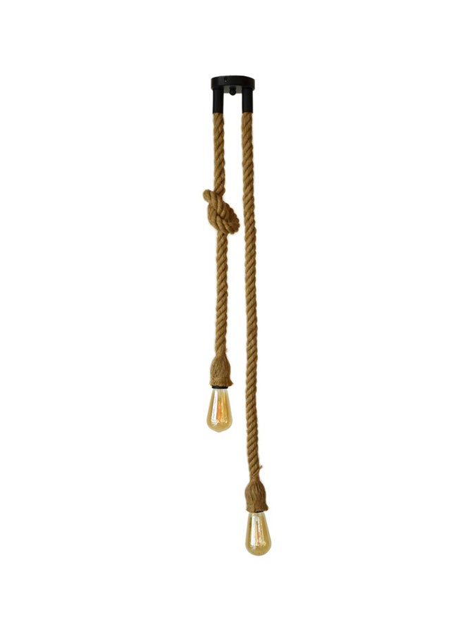 Indoor Veronica Suspension Pendant Retro Style Hanging Double Rope Brown 100cm