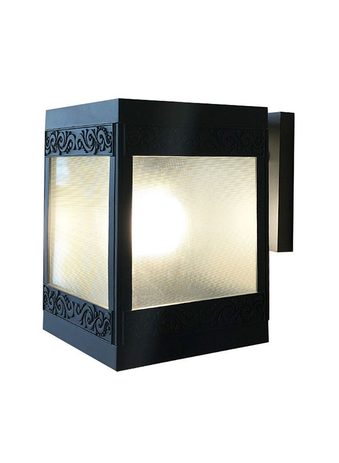 Outdoor Wall Light 6601- E27 Glass Diffuser - Dark Grey/Silver