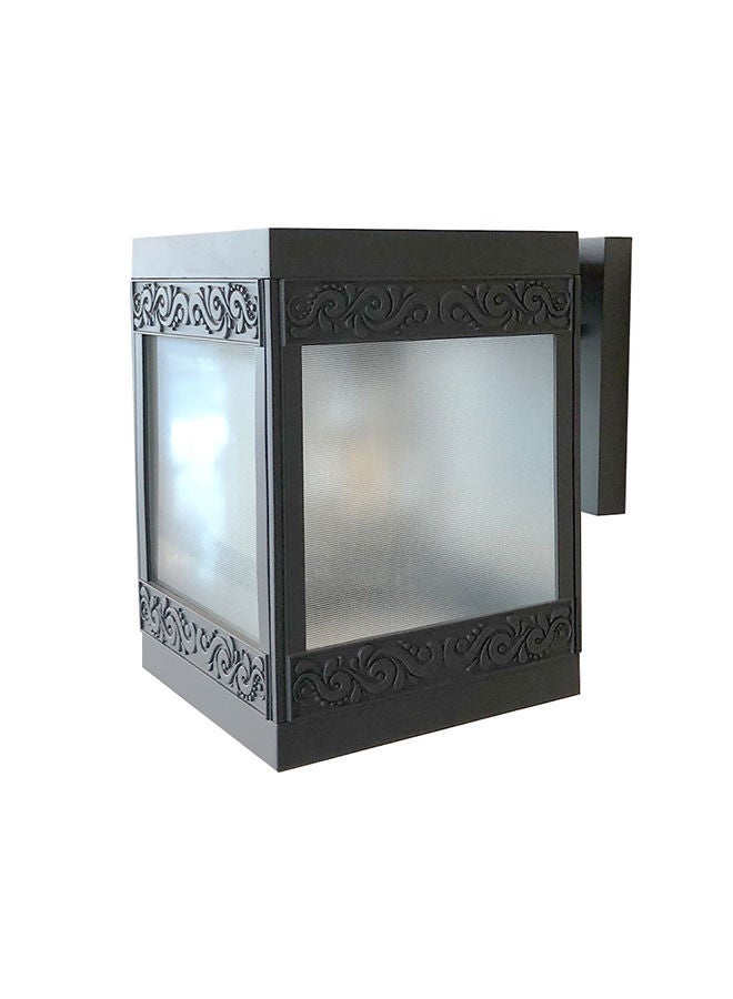 Outdoor Wall Light 6601- E27 Glass Diffuser - Dark Grey/Silver