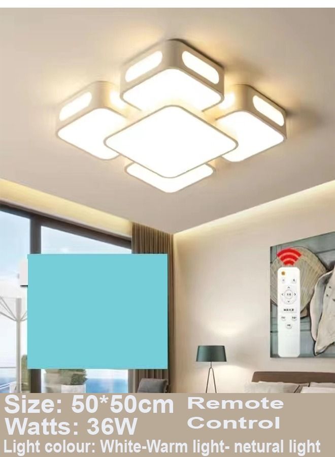 Modern Square Shape Design LED Acrylic Ceiling Remote Control Adjustable Dimming Light Lamp