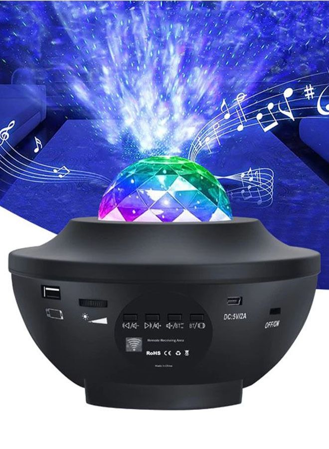 Sound Activated LED Galaxy Light Projector Star Shower With Music Player Remote Control Bluetooth Laser Night Light Party Decoration