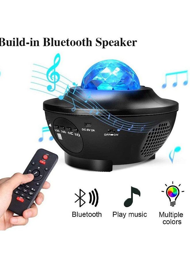 Sound Activated LED Galaxy Light Projector Star Shower With Music Player Remote Control Bluetooth Laser Night Light Party Decoration