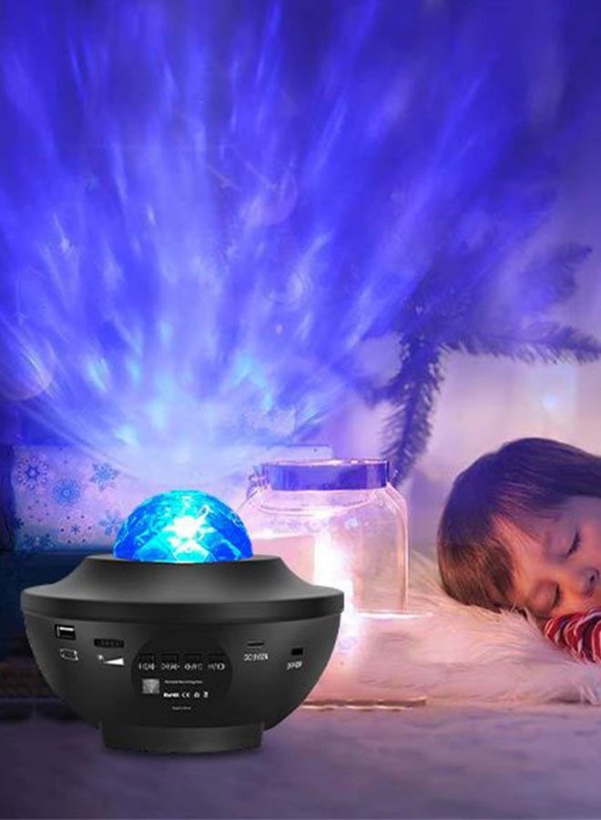 Sound Activated LED Galaxy Light Projector Star Shower With Music Player Remote Control Bluetooth Laser Night Light Party Decoration