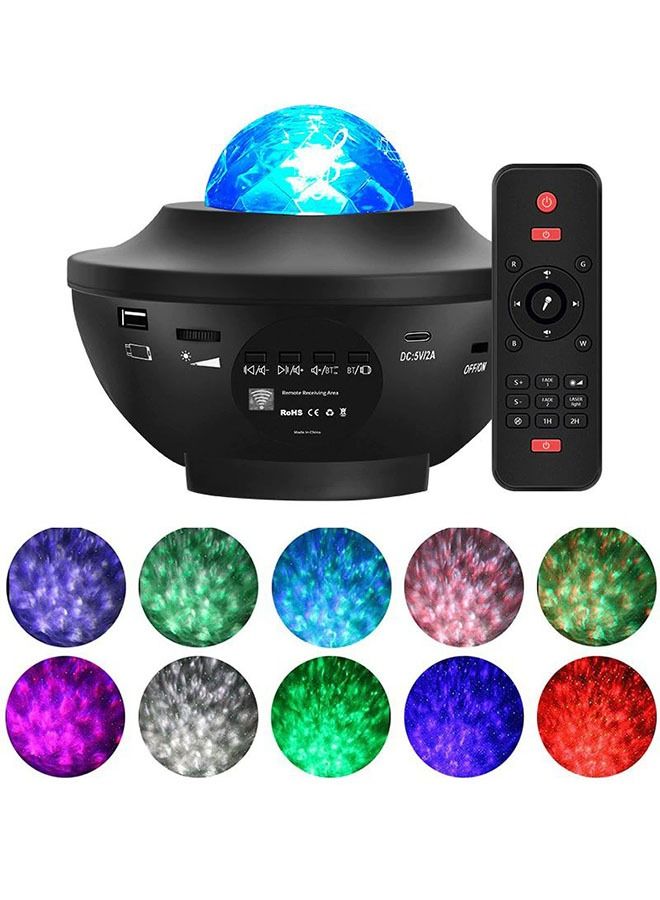 Sound Activated LED Galaxy Light Projector Star Shower With Music Player Remote Control Bluetooth Laser Night Light Party Decoration