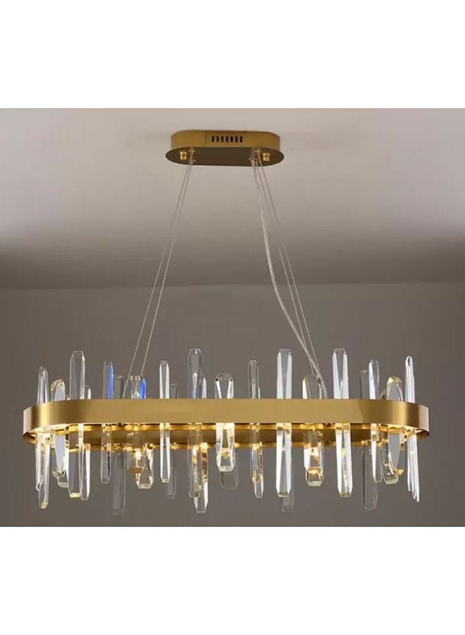 Modern 120LED Glass Iron Crystal Oval Pendant Light