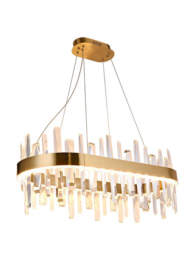 Modern 80LED Glass Iron Crystal Oval Pendant Light