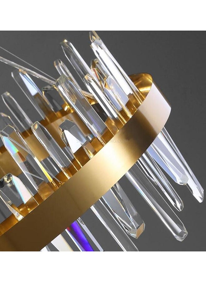 Modern 80LED Glass Iron Crystal Oval Pendant Light