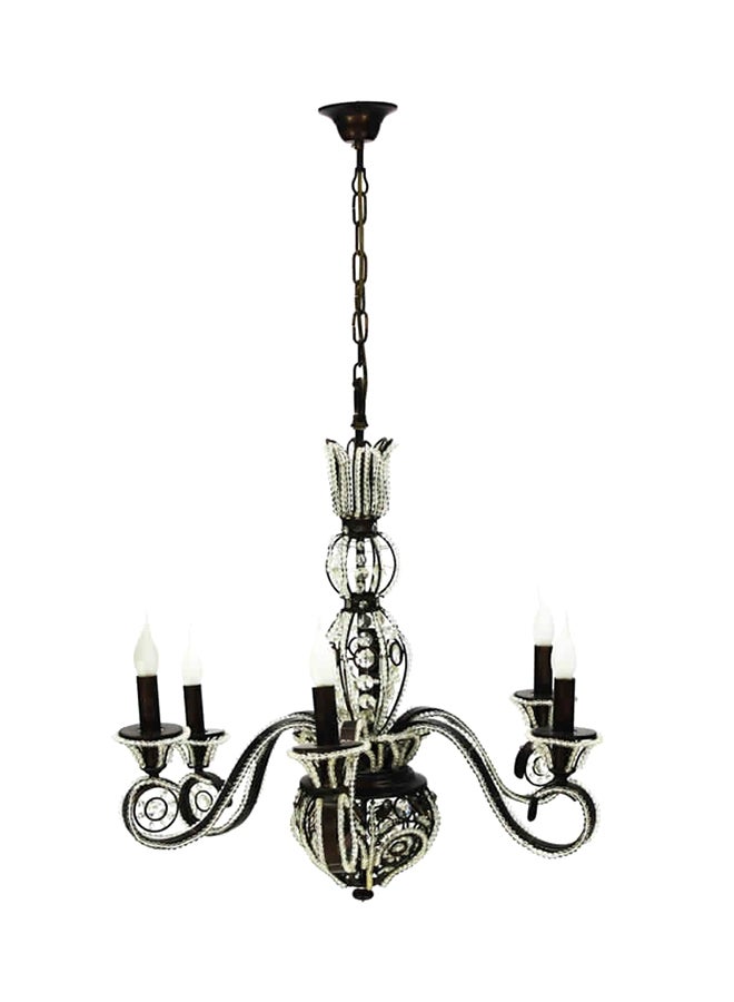 Chandelier Black/Brown/Clear 70x70cm