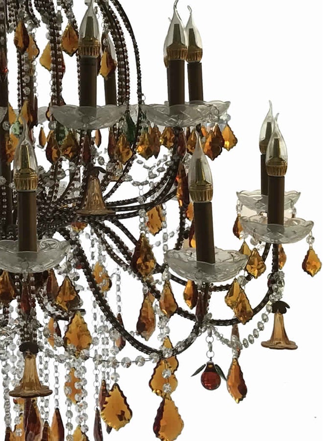 Crystal Chandelier Brown/Clear