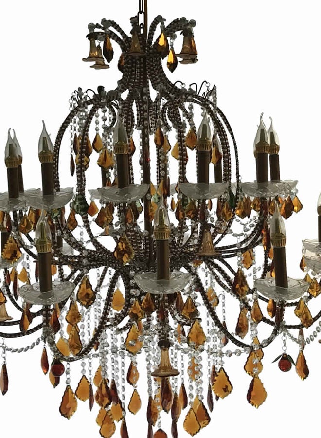 Crystal Chandelier Brown/Clear