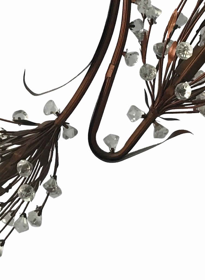 Chandelier Copper Brown/Clear 70x55cm