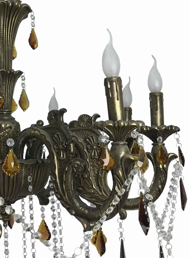 Crystal Chandelier Grey/Gold/Clear