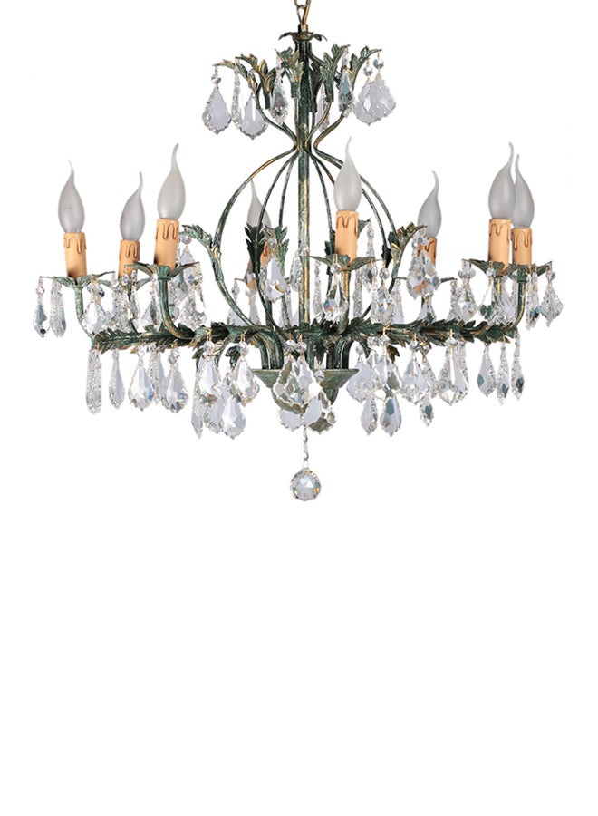 Candlelit Chandelier Green/White 60x55centimeter
