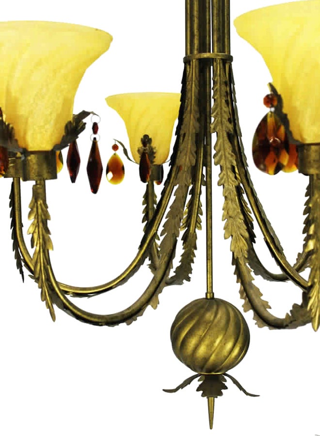 Chandelier Gold/Yellow 80x85cm