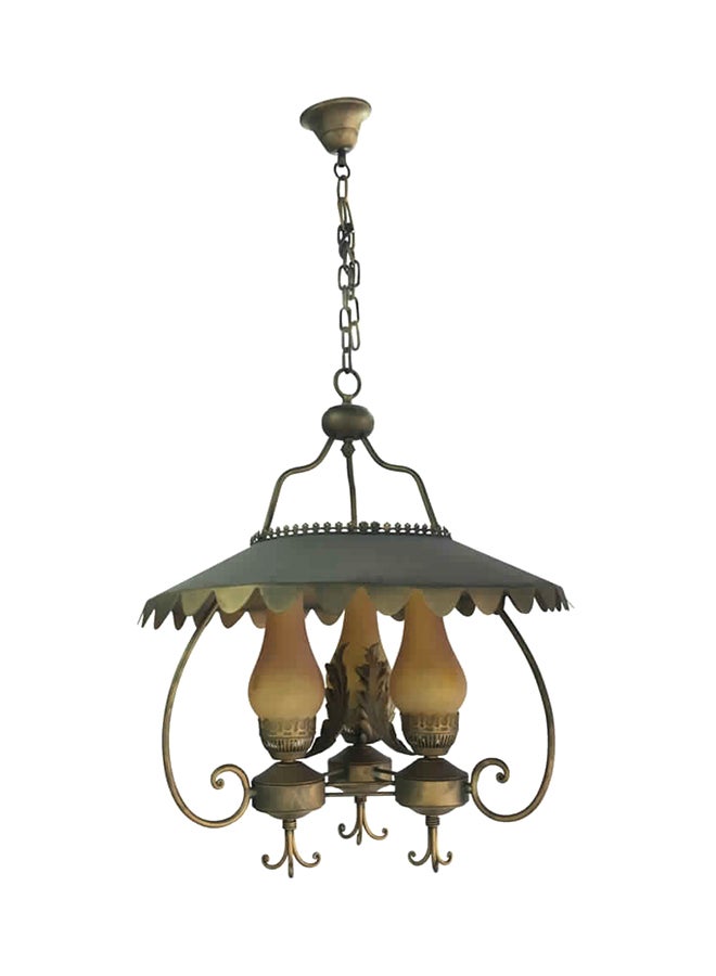 Glass Chandelier Matte Gold 55x70cm