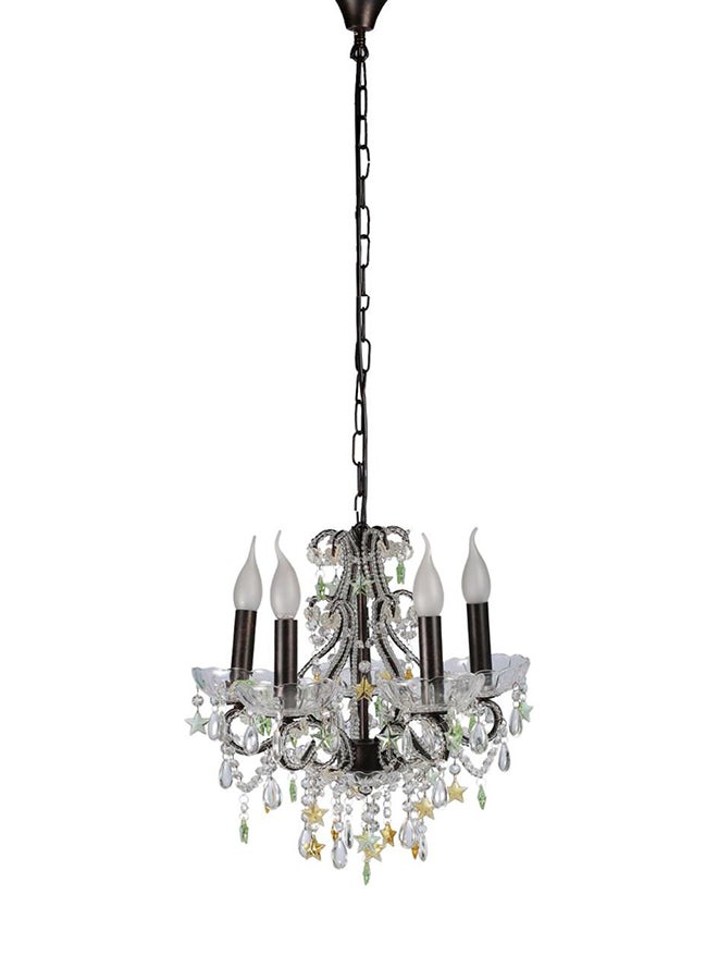 Candlelit Galaxy Star Chandelier White/Black 42x42cm