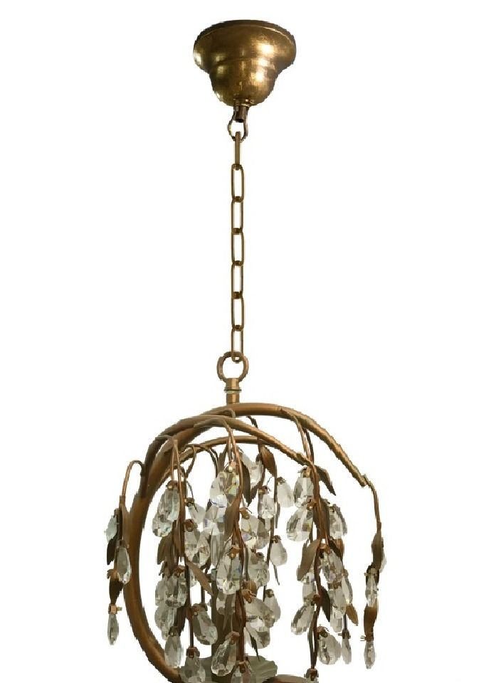 Chandelier  Color Copper Crystal 30x40 centimeter