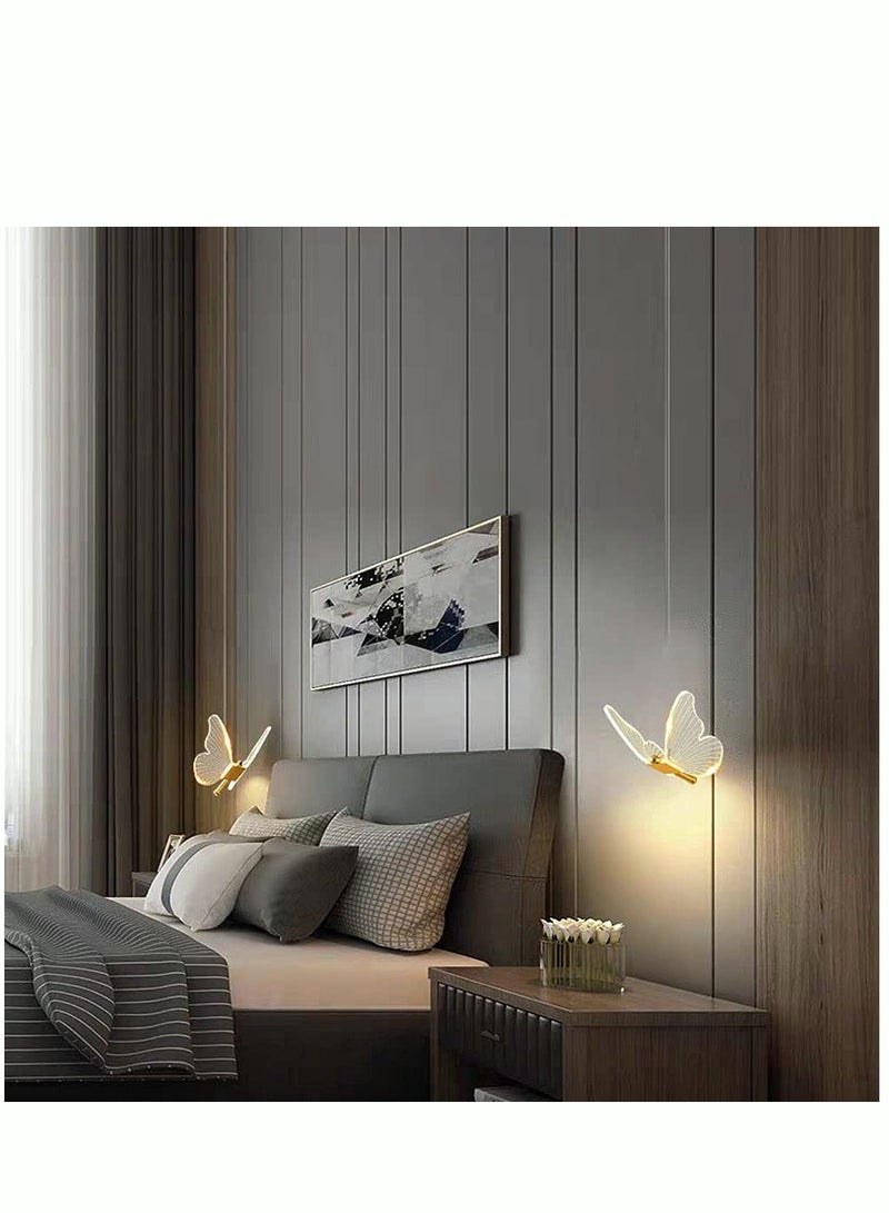 Modern Butterfly LED Pendant Light Kitchen Island Gold Dimmable Single Hanging Lamp Ceiling Nordic Gradient Blue Pink Chandelier for Girls Bedroom Dining Room Foyer Staircase Living Room