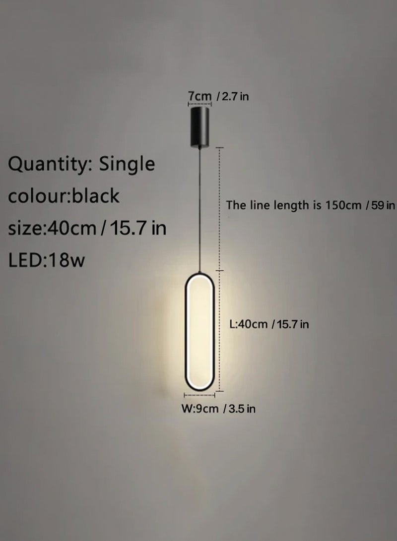 （Warm light）Bedside chandelier light luxury modern simple  room bedroom lamp minimalist long line creative living room background,pendant light