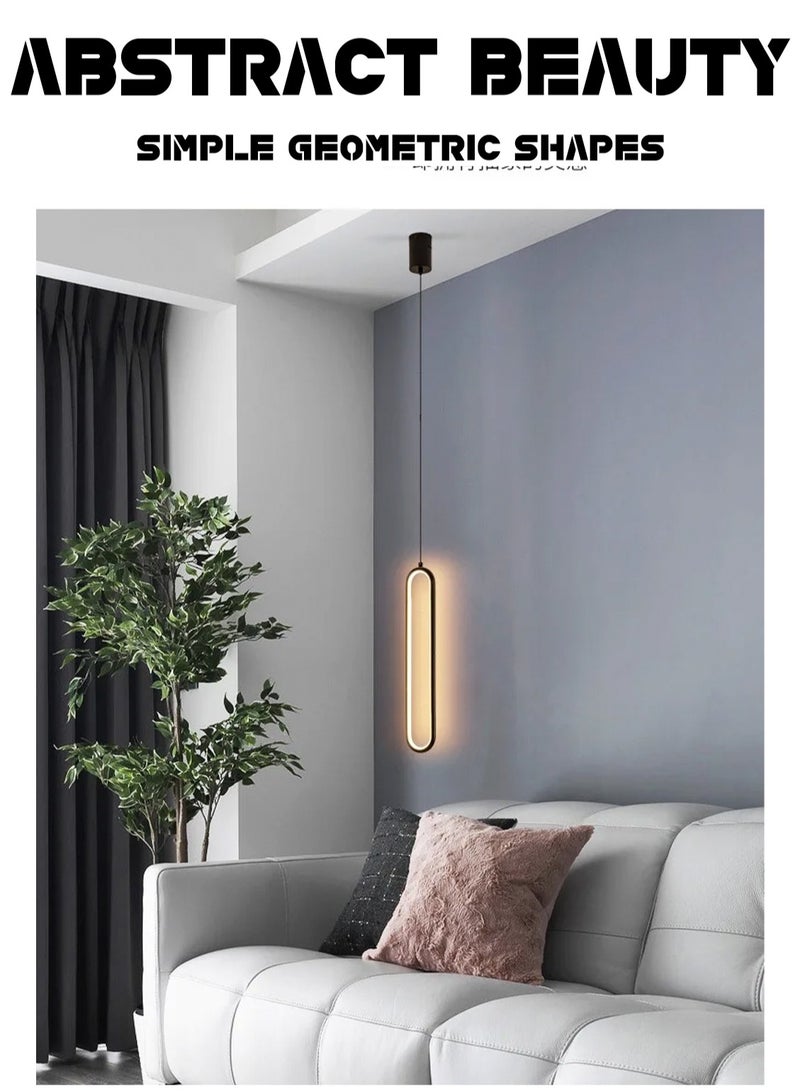 （Warm light）Bedside chandelier light luxury modern simple  room bedroom lamp minimalist long line creative living room background,pendant light