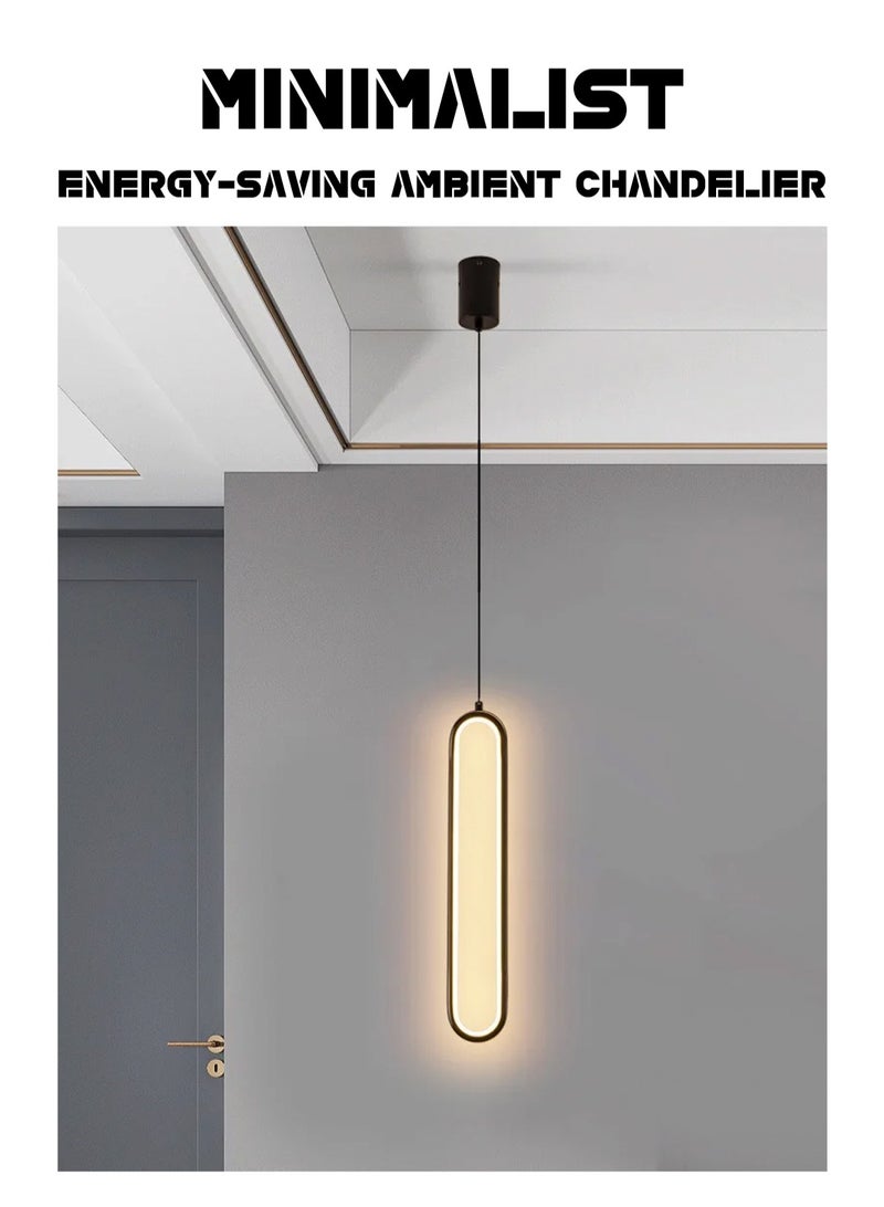 （Cold white light）Bedside chandelier light luxury modern simple  room bedroom lamp minimalist long line creative living room background,pendant light