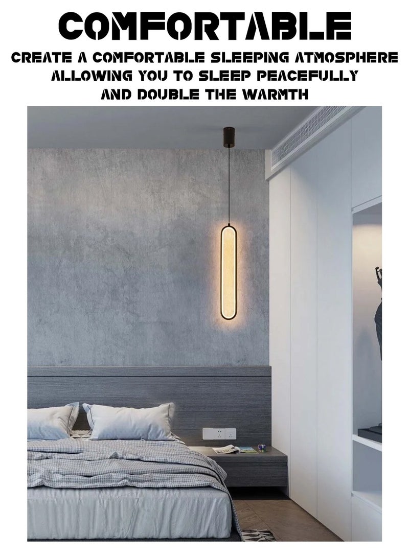 （Cold white light）Bedside chandelier light luxury modern simple  room bedroom lamp minimalist long line creative living room background,pendant light