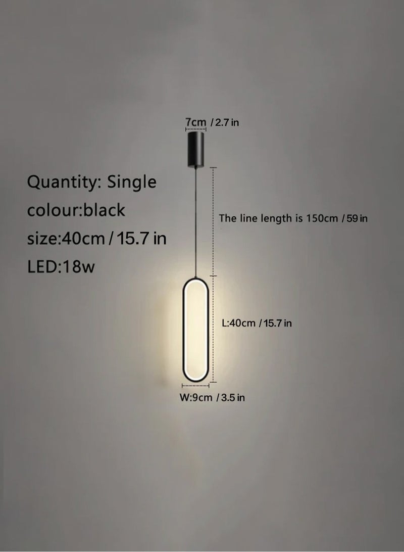 （Cold white light）Bedside chandelier light luxury modern simple  room bedroom lamp minimalist long line creative living room background,pendant light