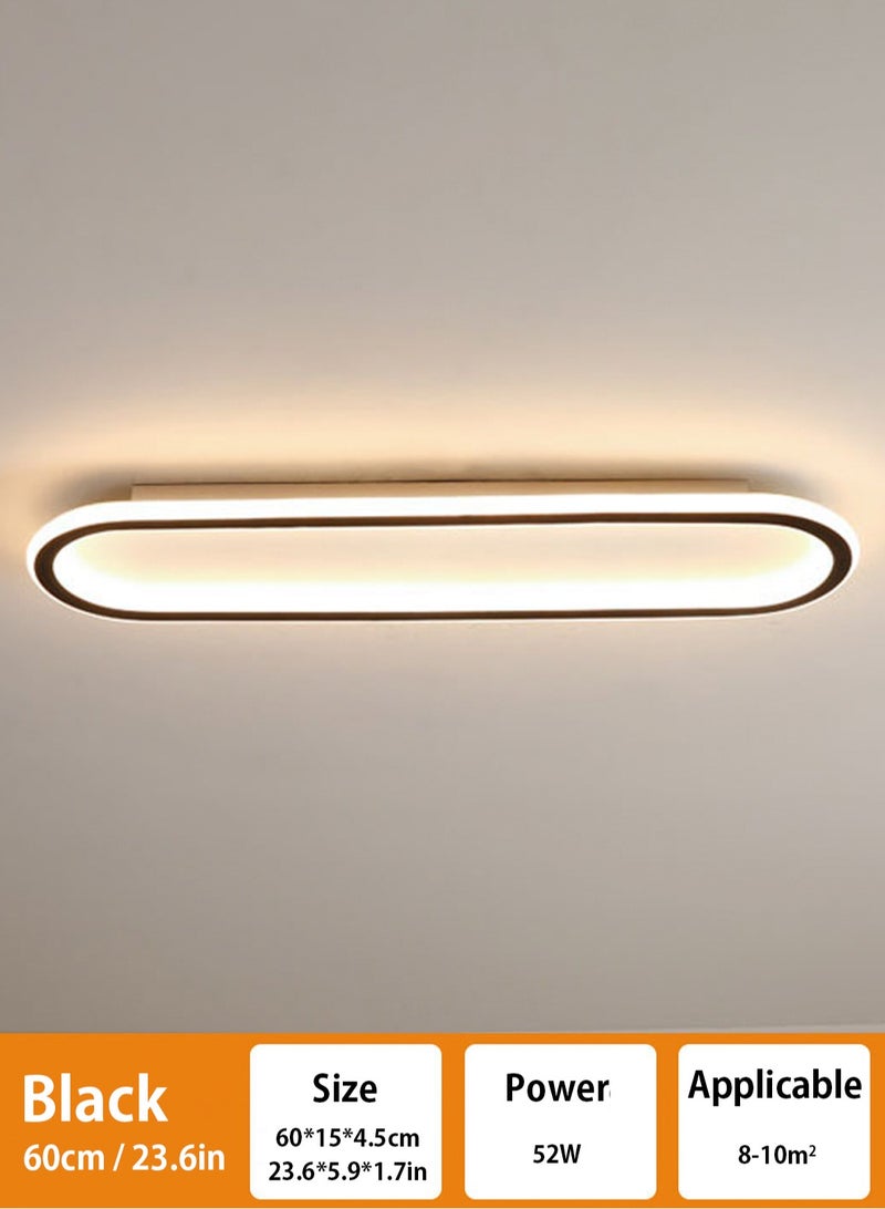 (BLACK-60CM) simple modern LED ceiling light  aisle light  bedroom living room corridor light creative balcony light