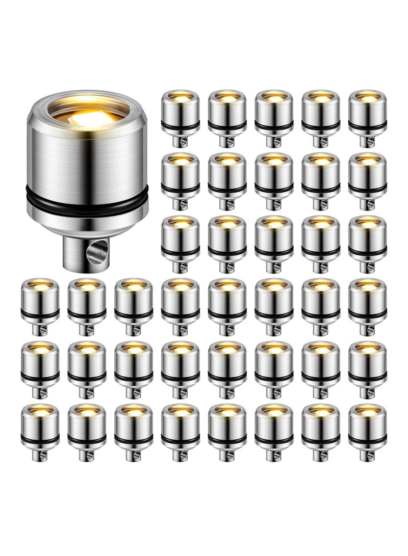 50Pcs Mini Electric Lights Cordless Battery Operated Warm White Small Non Blinking LED Light for DIY Dollhouse Balloon Lantern Party Accessories