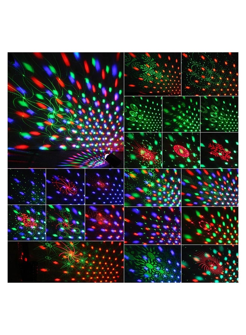 Party Laser DJ Light 16 Patterns LED Magic Ball Light  16 RGB Disco Projector Indoor Party Light