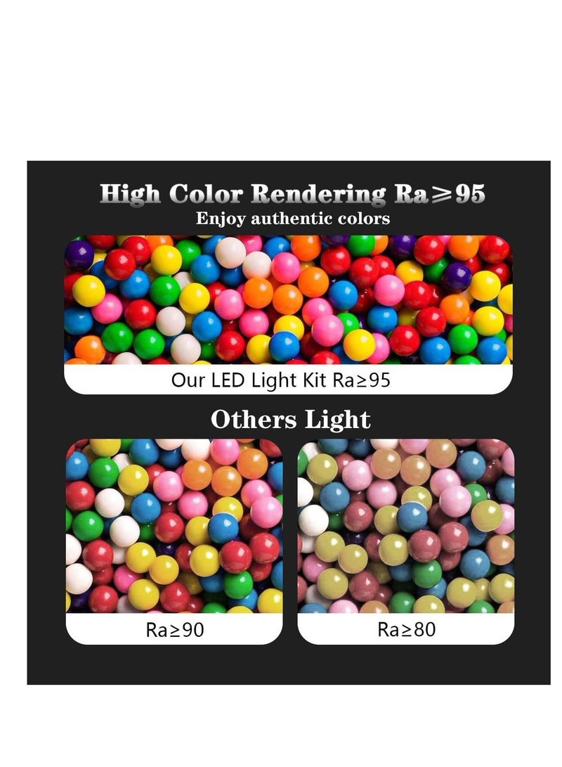 Video Conference Lighting For Laptop, Webcam Light for Streaming, Zoom Computer, LED Monitor and Laptop Light, Maximum Brightness 9000K, 3 Modes, 10 Adjustable