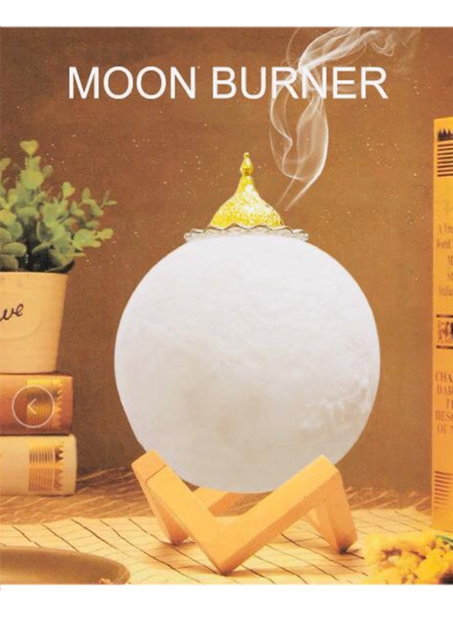 Moon Shape Burner White 12centimeter