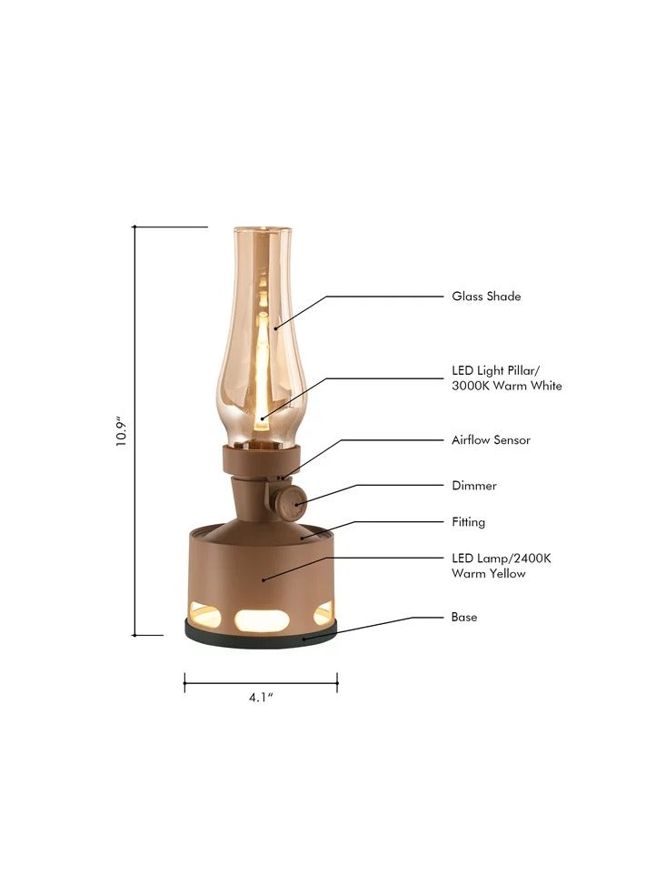 Tubicen OLD DAYS  LED Kerosene Lamp T140004 Khaki & Green 2-Light Cordless LED Oil Lamp