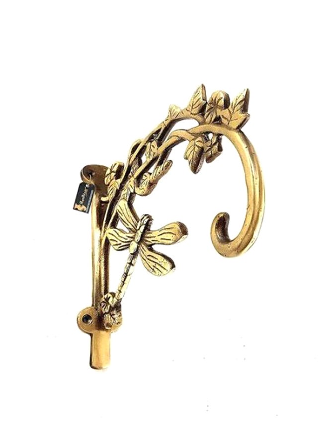 Dragon Fly Style Wall Lantern Diya Hanger Gold 17.5x16.25cm