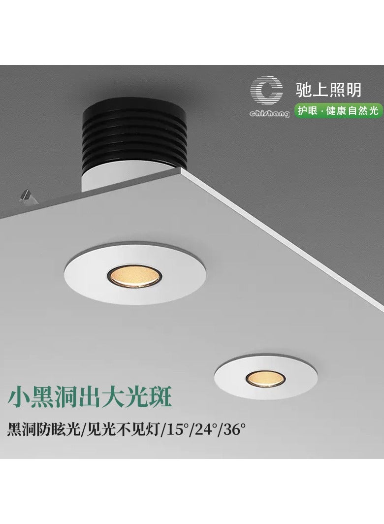 Mini Spotlight LED Spotlight Small Opening Display Cabinet Bull's Eye Lamp Embedded Anti-Glare Wine Cabinet Lamp