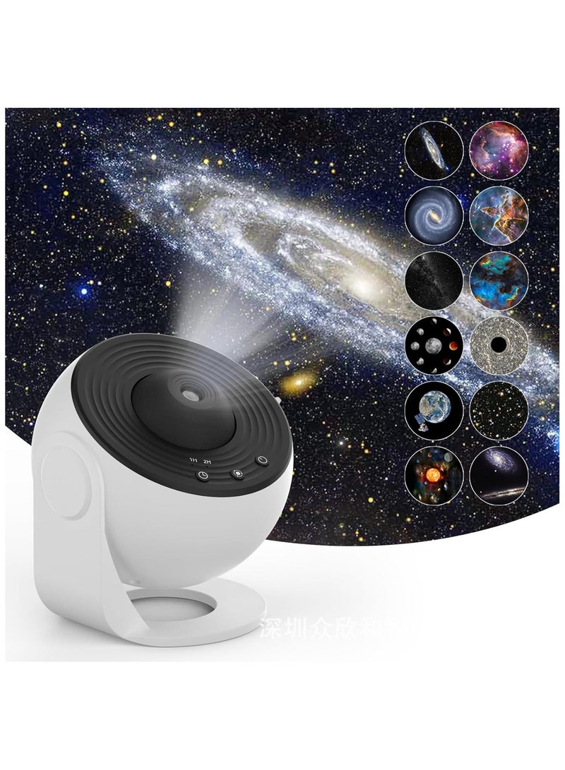 Galaxy Projector Light with 12 Film Discs, Planetarium Star Projector, Starry Sky Night Light, Nebula/Moon/Celestial Galaxy Projector for Adults Kids Bedroom Decoration