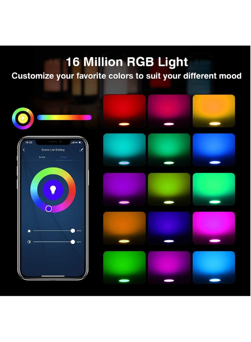 Saska Smart WiFi GU10 Spotlight IYA Dimmable Brightness Multi Color (Pack of 6)